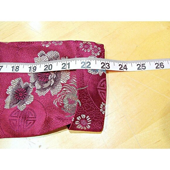 Chicos Burgundy Wine Floral Asian Inspired Collared Blazer Jacket Size 0 XS 4/6 - Picture 8 of 11